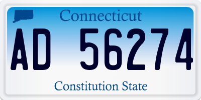 CT license plate AD56274