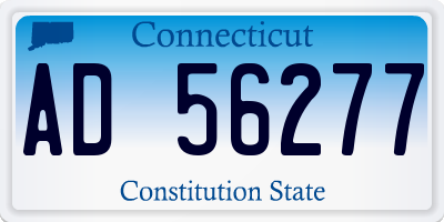 CT license plate AD56277