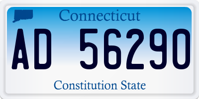 CT license plate AD56290