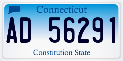 CT license plate AD56291
