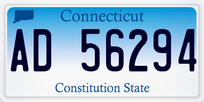 CT license plate AD56294