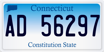 CT license plate AD56297