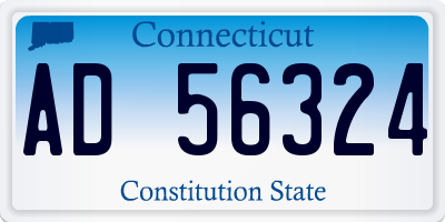 CT license plate AD56324