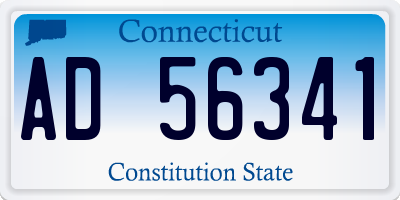 CT license plate AD56341