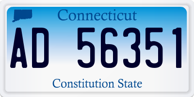 CT license plate AD56351