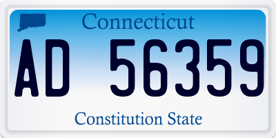 CT license plate AD56359