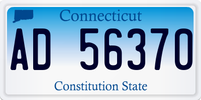 CT license plate AD56370