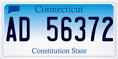 CT license plate AD56372