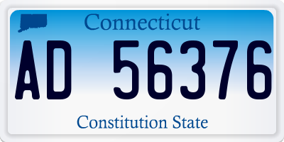 CT license plate AD56376