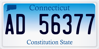 CT license plate AD56377