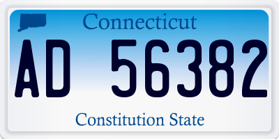 CT license plate AD56382