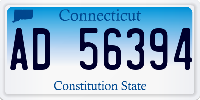 CT license plate AD56394