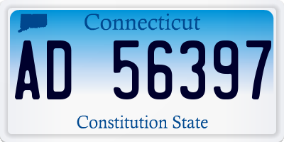 CT license plate AD56397