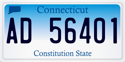 CT license plate AD56401