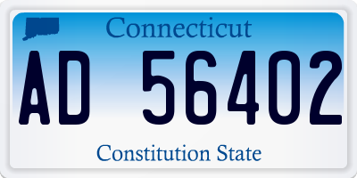CT license plate AD56402
