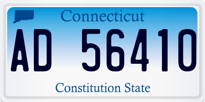 CT license plate AD56410