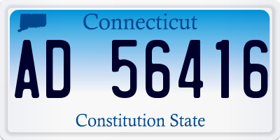 CT license plate AD56416