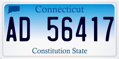 CT license plate AD56417