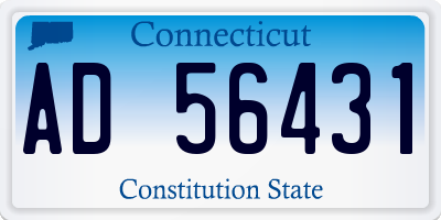 CT license plate AD56431