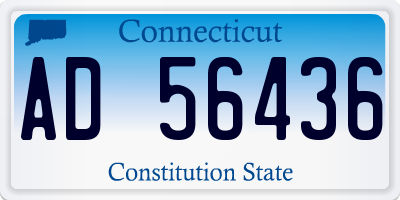 CT license plate AD56436