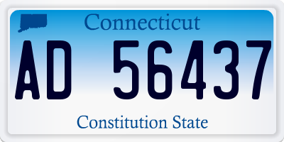 CT license plate AD56437