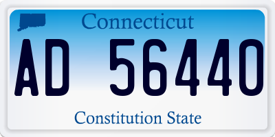 CT license plate AD56440
