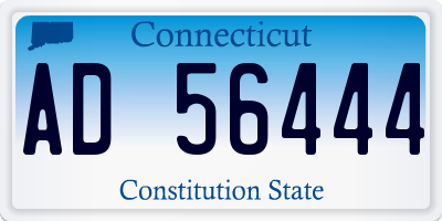 CT license plate AD56444