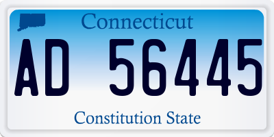 CT license plate AD56445