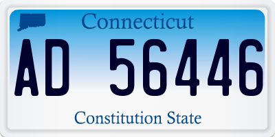 CT license plate AD56446