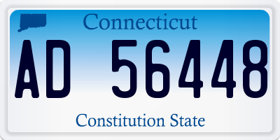 CT license plate AD56448