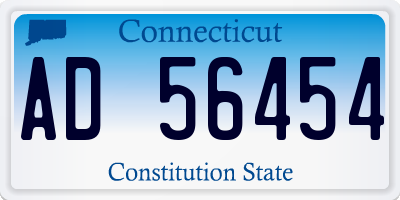 CT license plate AD56454