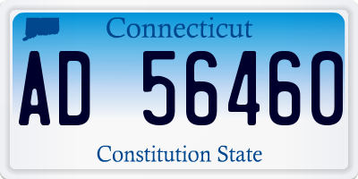 CT license plate AD56460