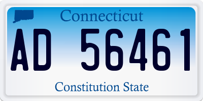CT license plate AD56461