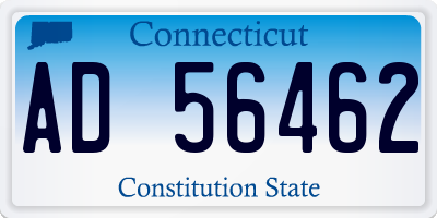CT license plate AD56462