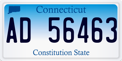 CT license plate AD56463