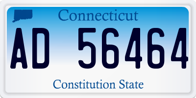 CT license plate AD56464