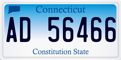 CT license plate AD56466