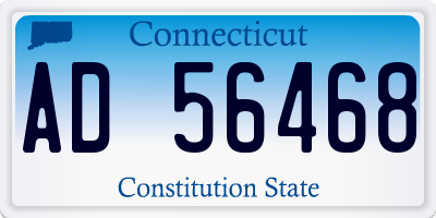 CT license plate AD56468