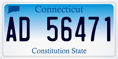 CT license plate AD56471
