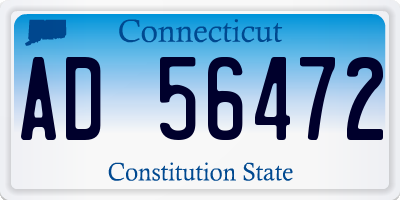 CT license plate AD56472