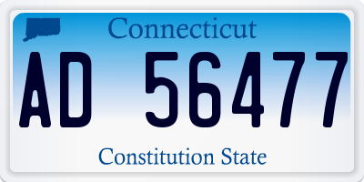 CT license plate AD56477