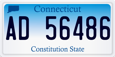CT license plate AD56486