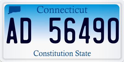 CT license plate AD56490