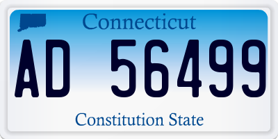 CT license plate AD56499