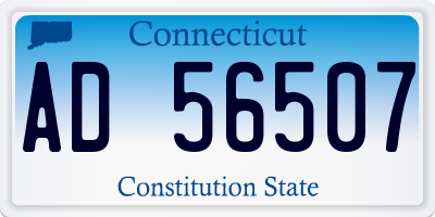 CT license plate AD56507