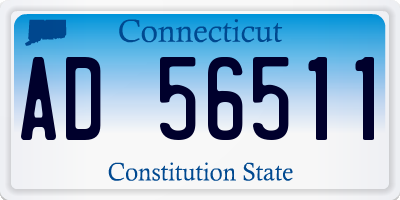CT license plate AD56511