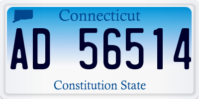 CT license plate AD56514