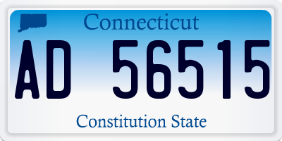 CT license plate AD56515