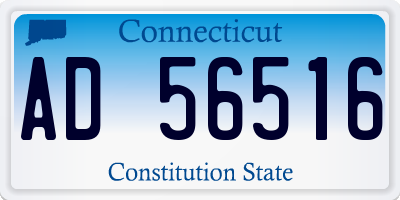 CT license plate AD56516