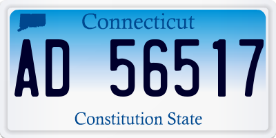 CT license plate AD56517